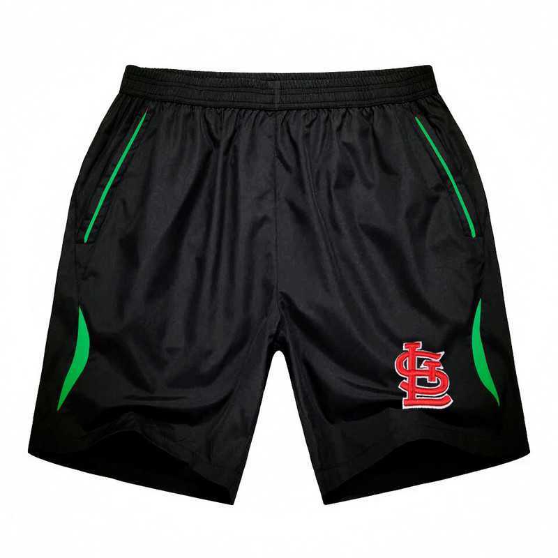 Men's St. Louis Cardinals Black Green Stripe MLB Shorts,We sell and wholesale Men's St. Louis Cardinals Black Green Stripe MLB Shorts on line form chian!